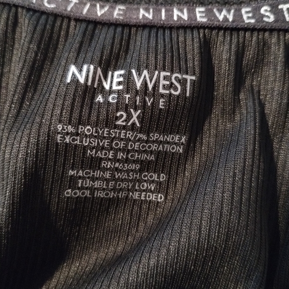 Nine West Active Workout Racerback Ribbed Tank Tops SET of 2 Plus size 2X - Picture 6 of 7